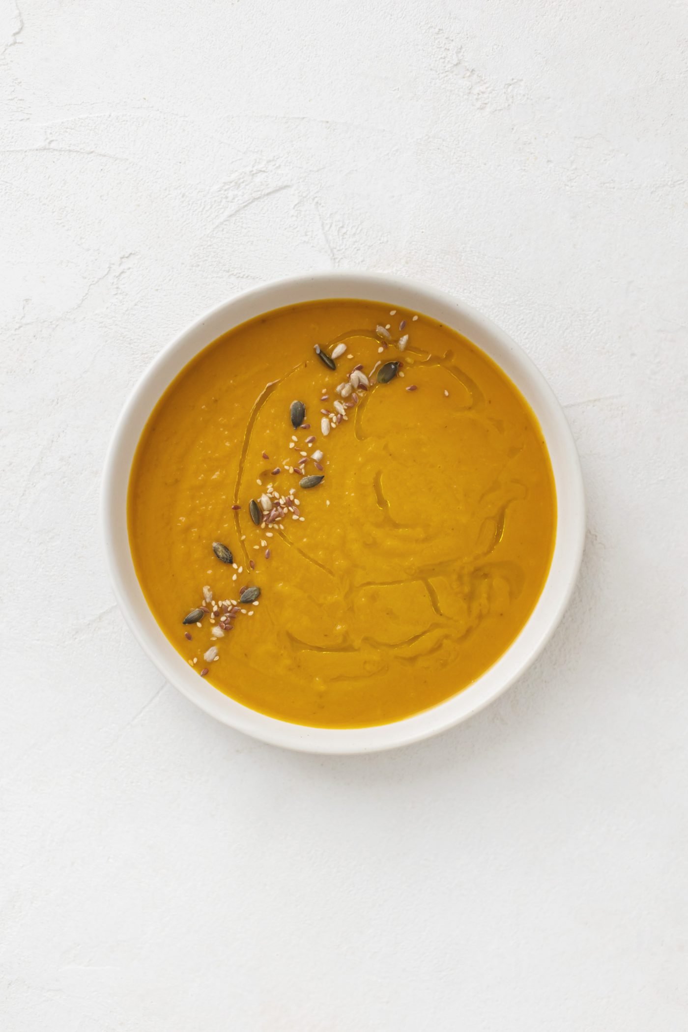Digestive pumpkin and Jerusalem artichoke soup